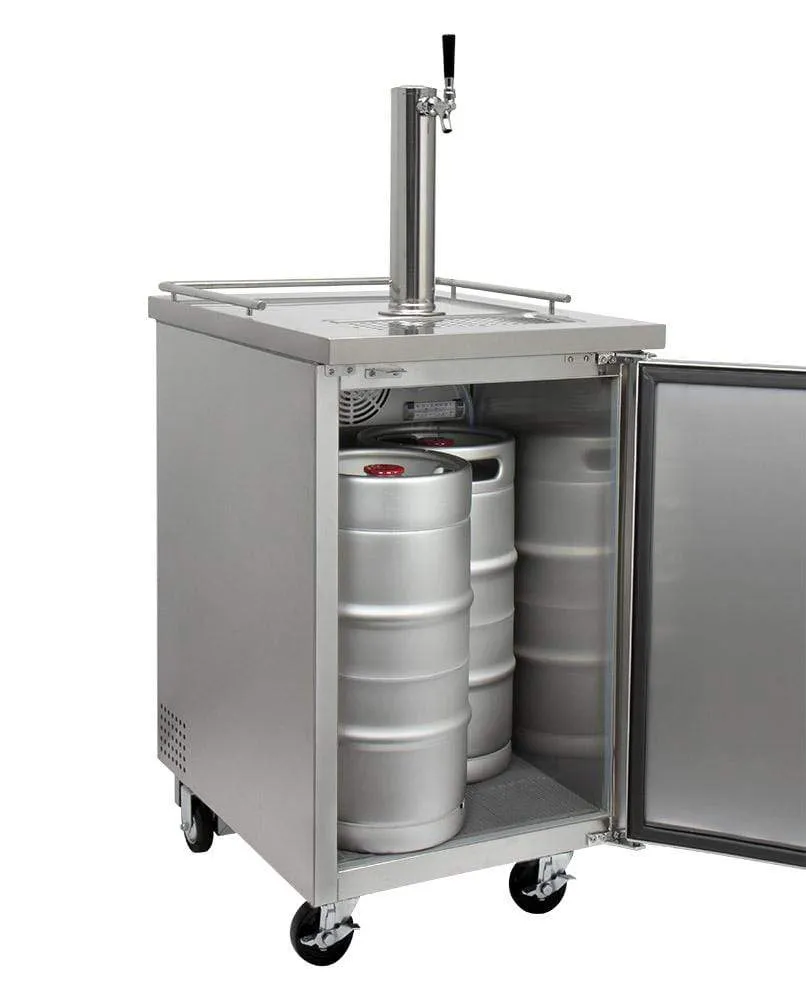 24" Wide Kombucha Tap All Stainless Steel Commercial Kegerator