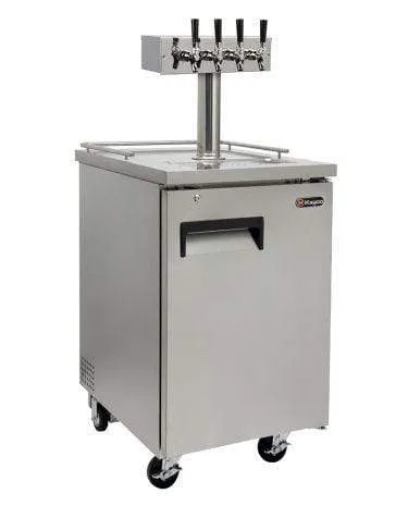 24" Wide Kombucha Tap All Stainless Steel Commercial Kegerator