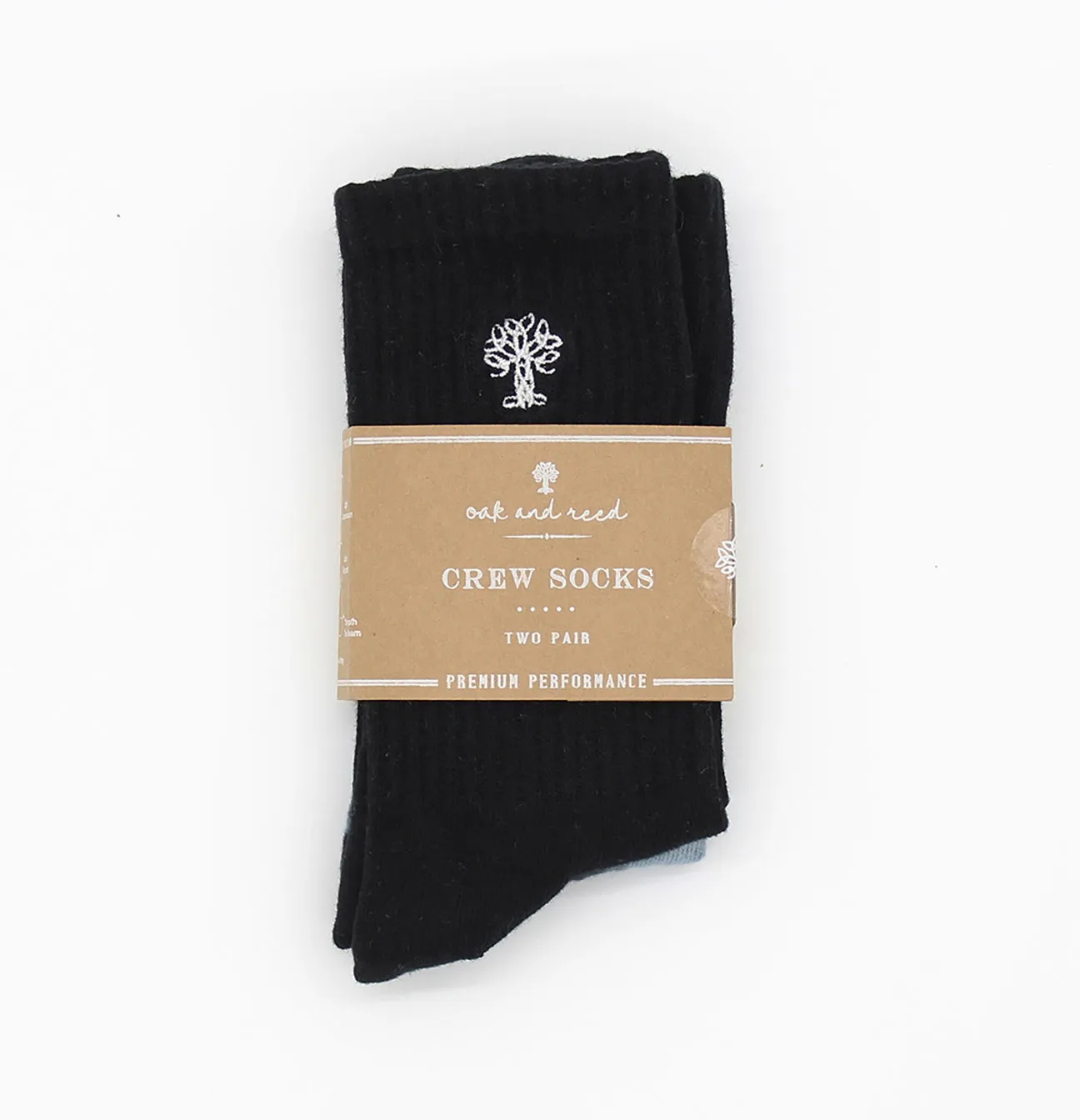 2PK Crew Socks, Tie Dye   Solid