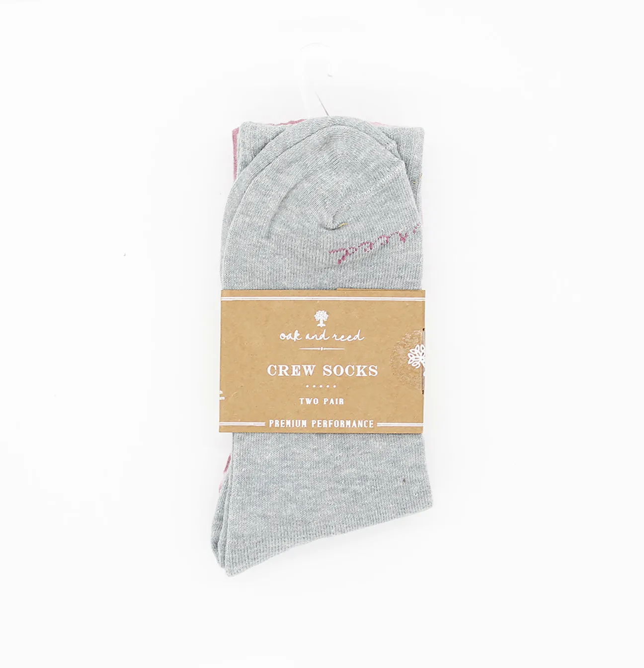 2PK Crew Socks, Tie Dye   Solid