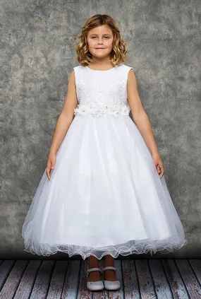 468 Lace Glitter Tulle First Communion or Flower Girl Dress