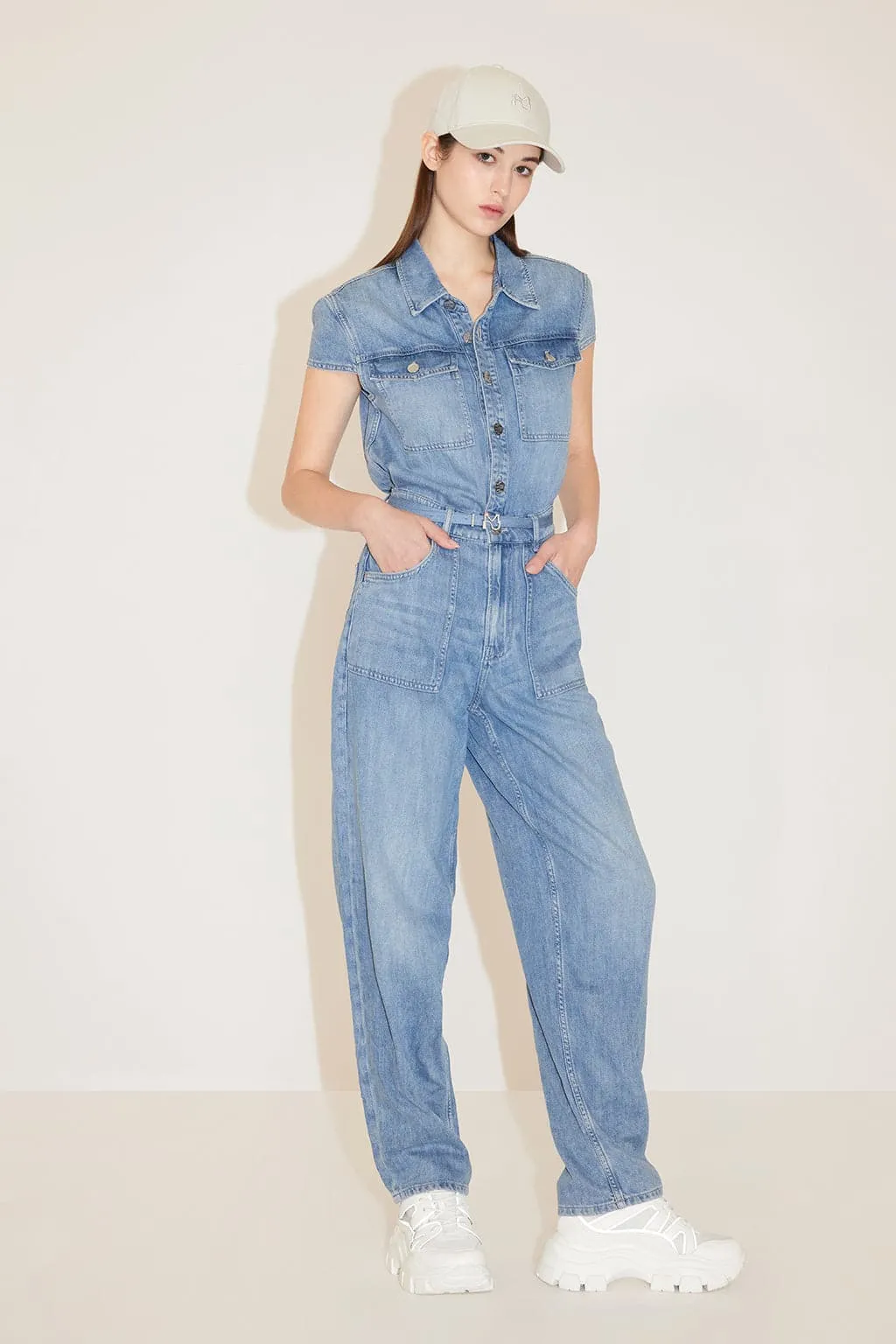 Acetate Denim Jumpsuit