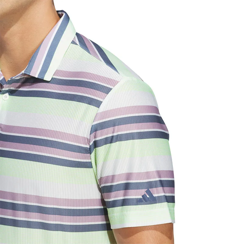 ADIDAS Ultimate365 Men's Striped Polo (Green)