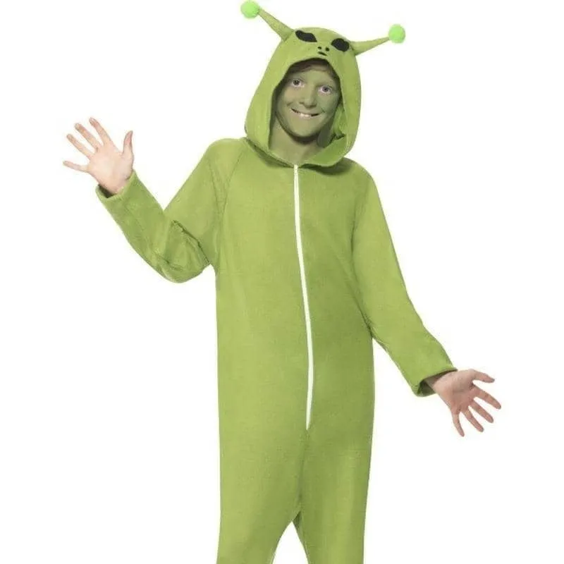 Alien Costume Kids Green Jumpsuit