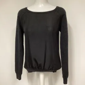 AllSaints Kayo Grey Silk Wool Jumper Size 14