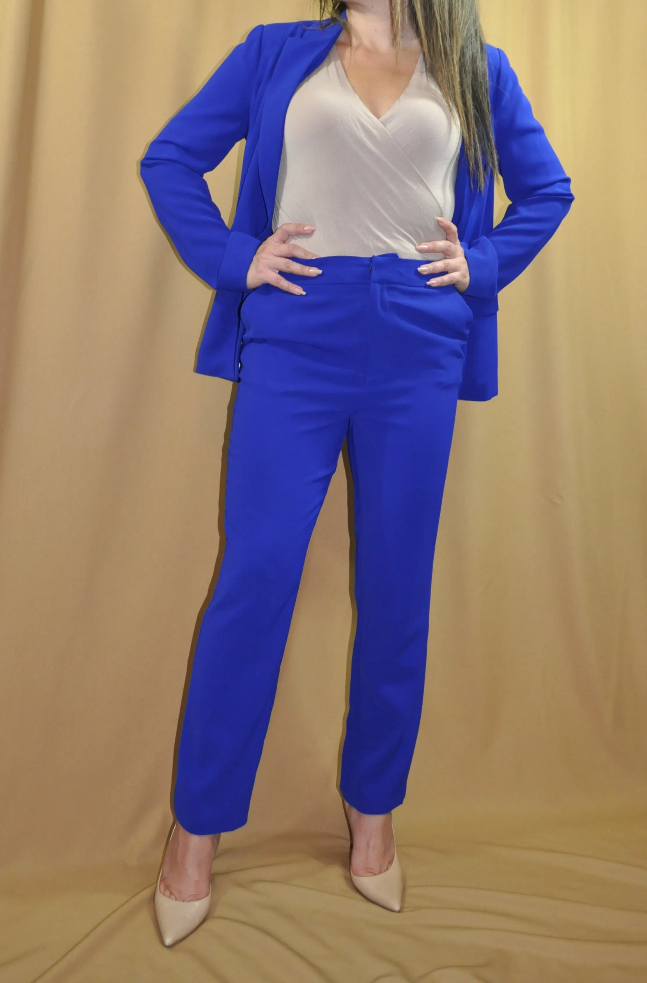 Ankle Length Trousers - Cobalt