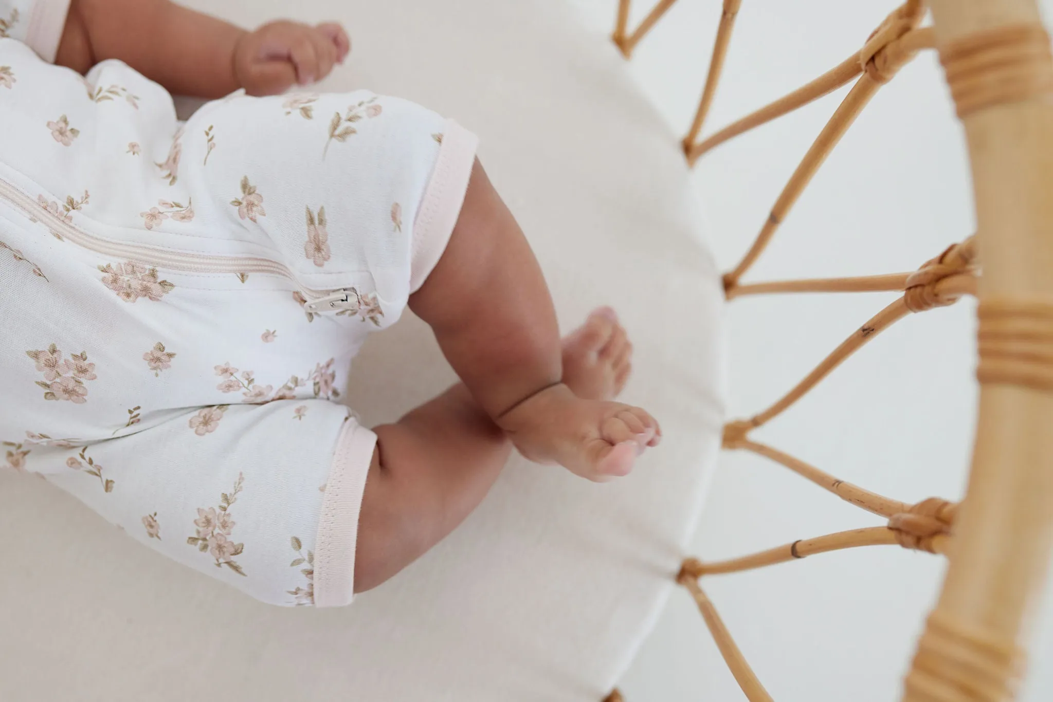 Aster and Oak Blossom Zip Romper