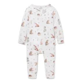 Aster and Oak Forest Friends Zip Romper