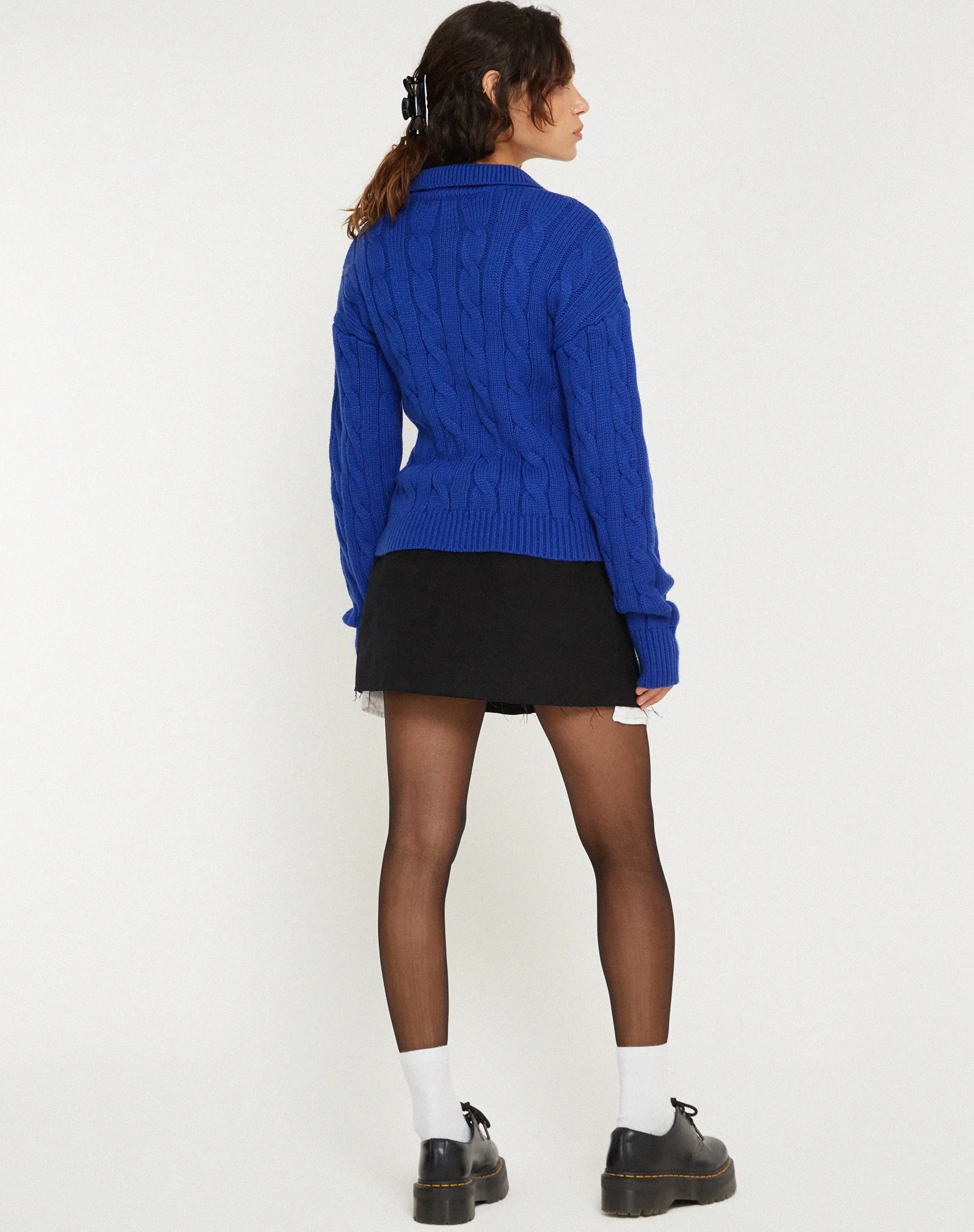 Atasya Knit Jacket in Cobalt