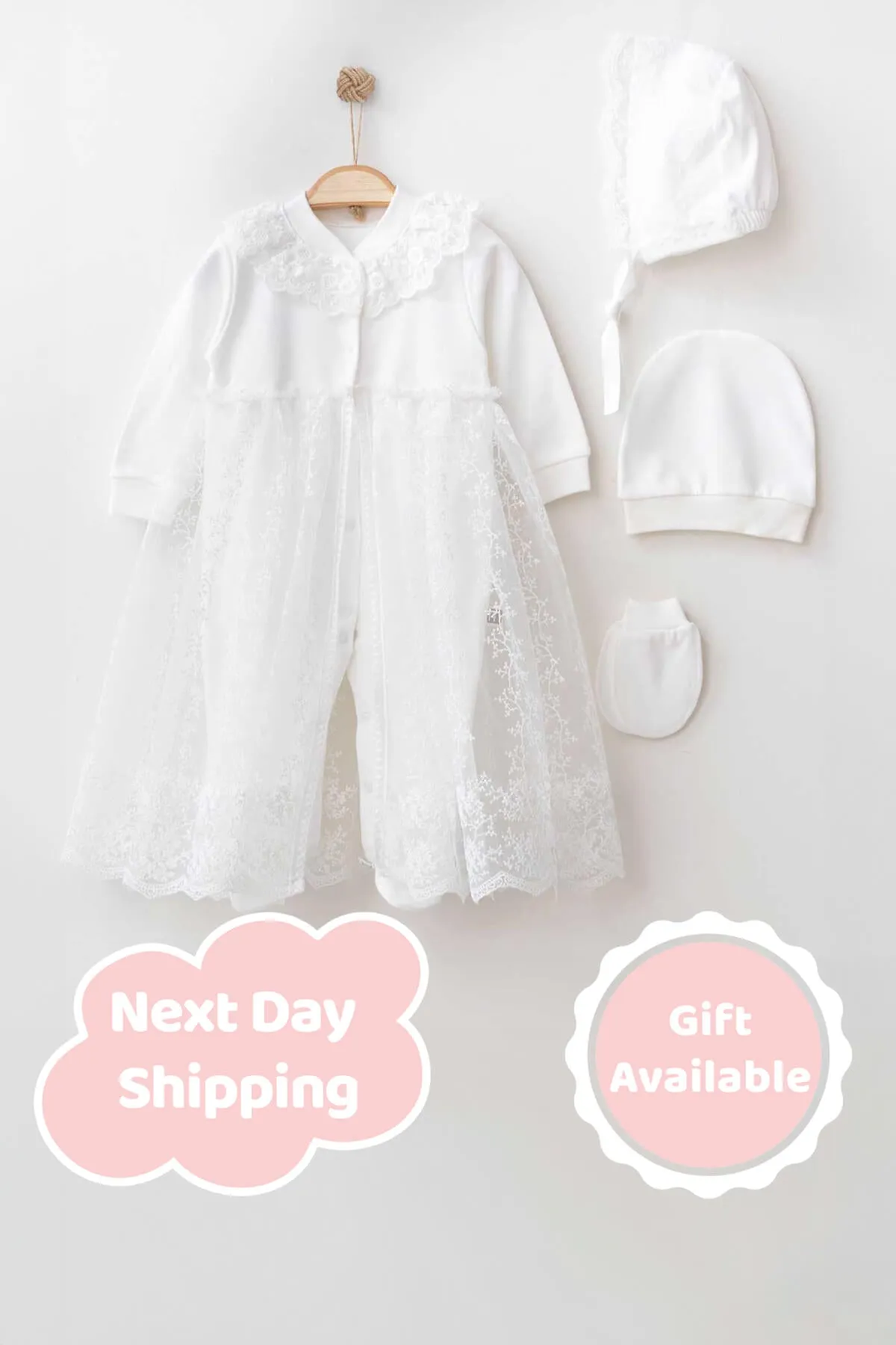 Baby Girl Christening Gown Set