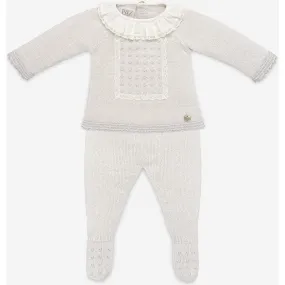 Baby Pale Grey 'Perseo' Knitted Set