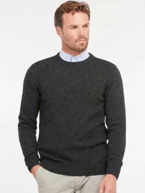 BARBOUR Tisbury Lambswool Crew Neck Pullover - Mens - Black