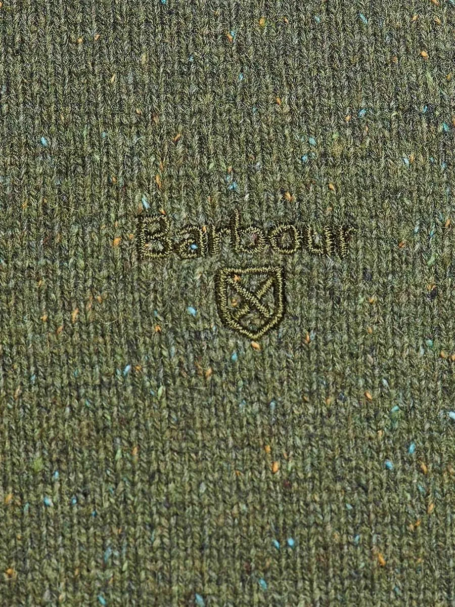 BARBOUR Tisbury Lambswool Crew Neck Pullover - Mens - Forest