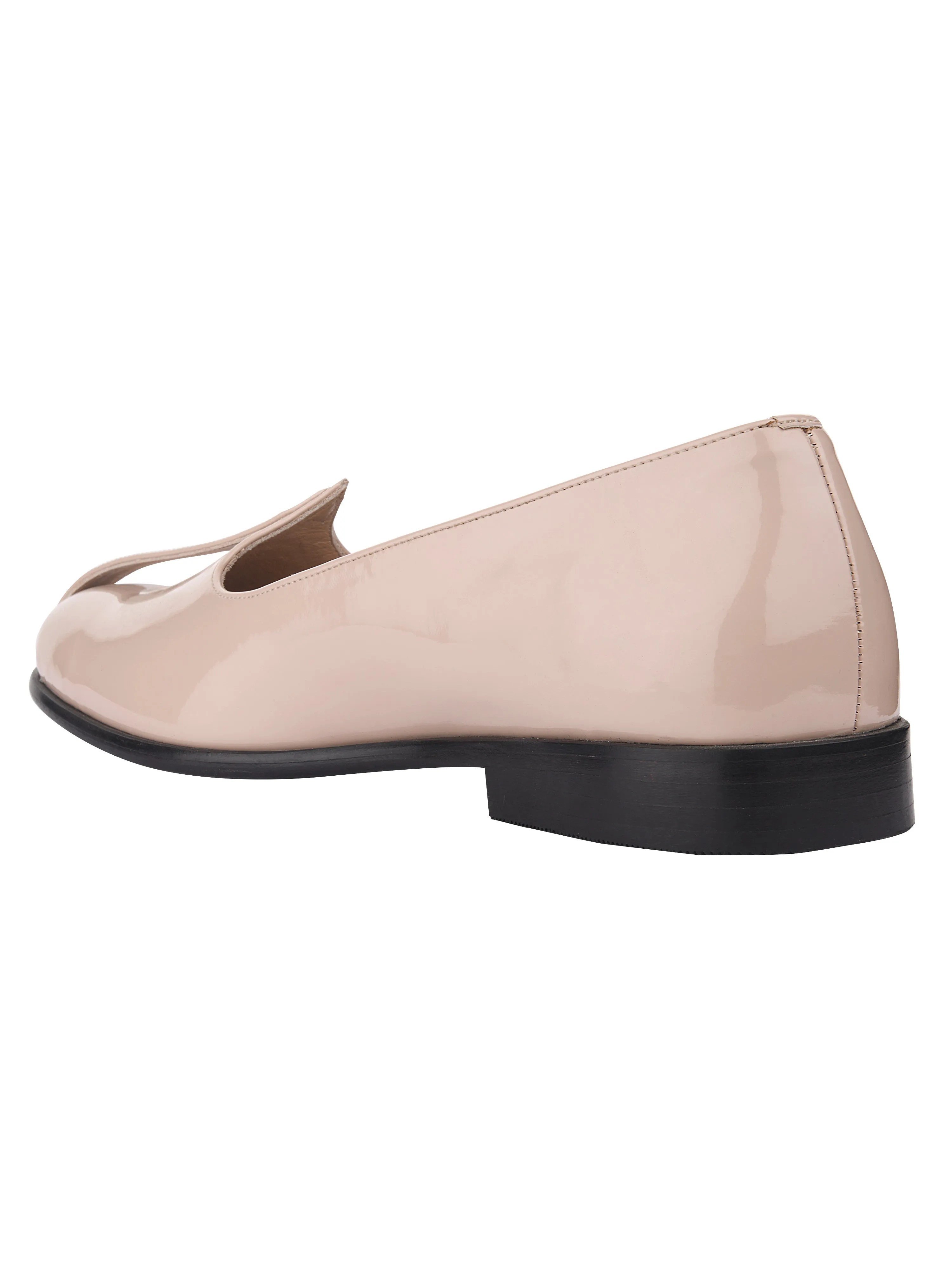 Beige Patent Mojri For Men