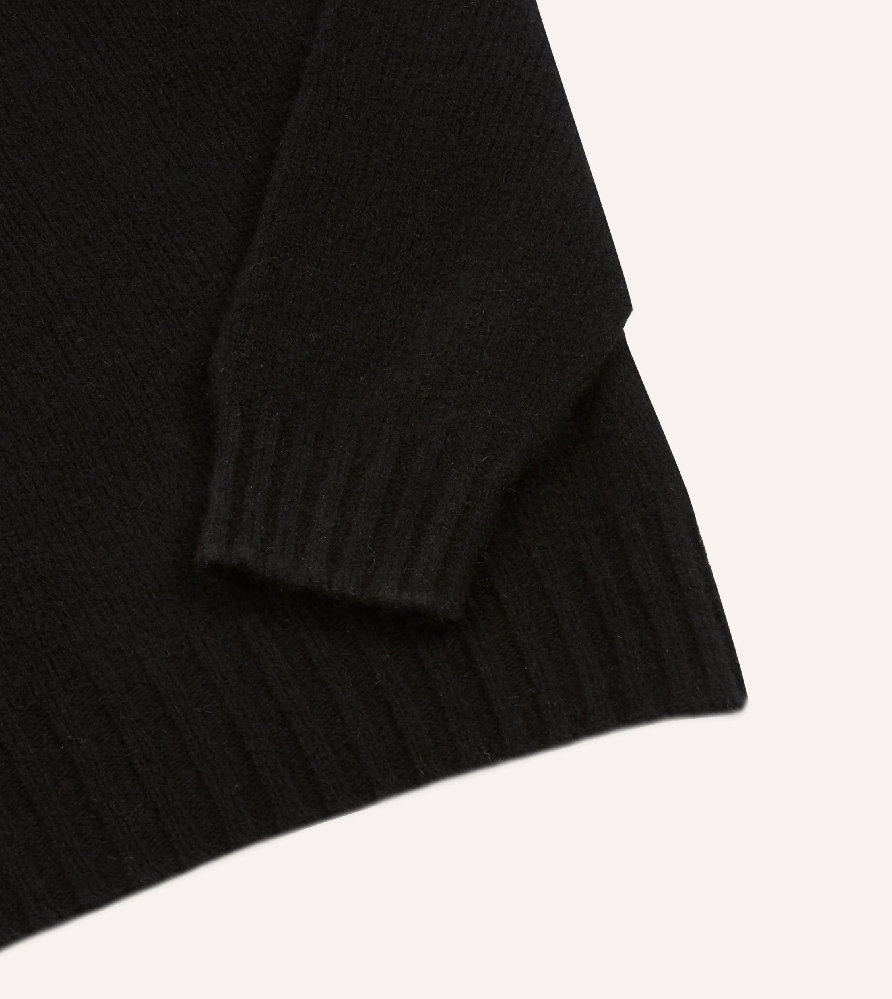 Black Brushed Shetland Mock Neck Jumper