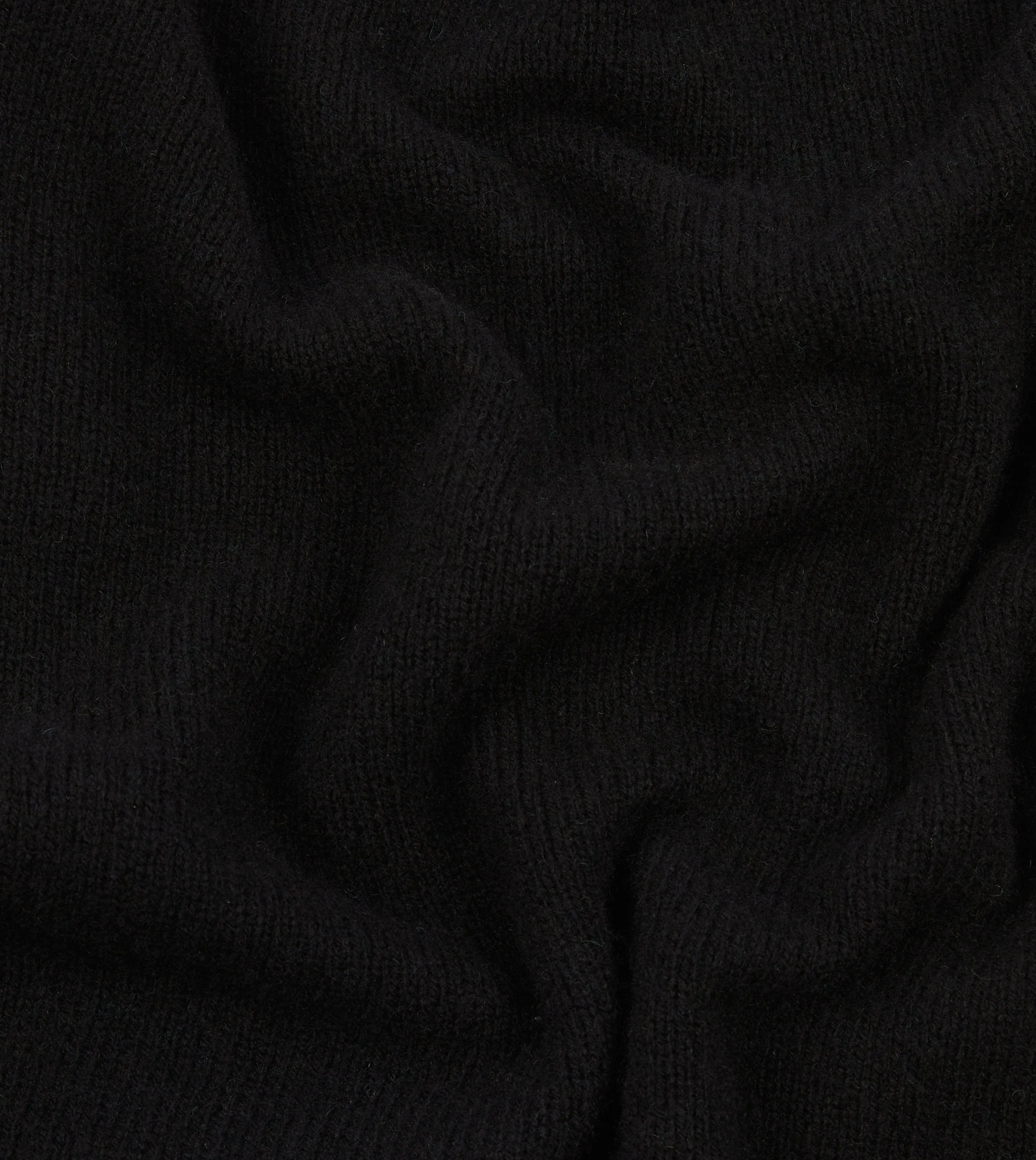 Black Brushed Shetland Mock Neck Jumper