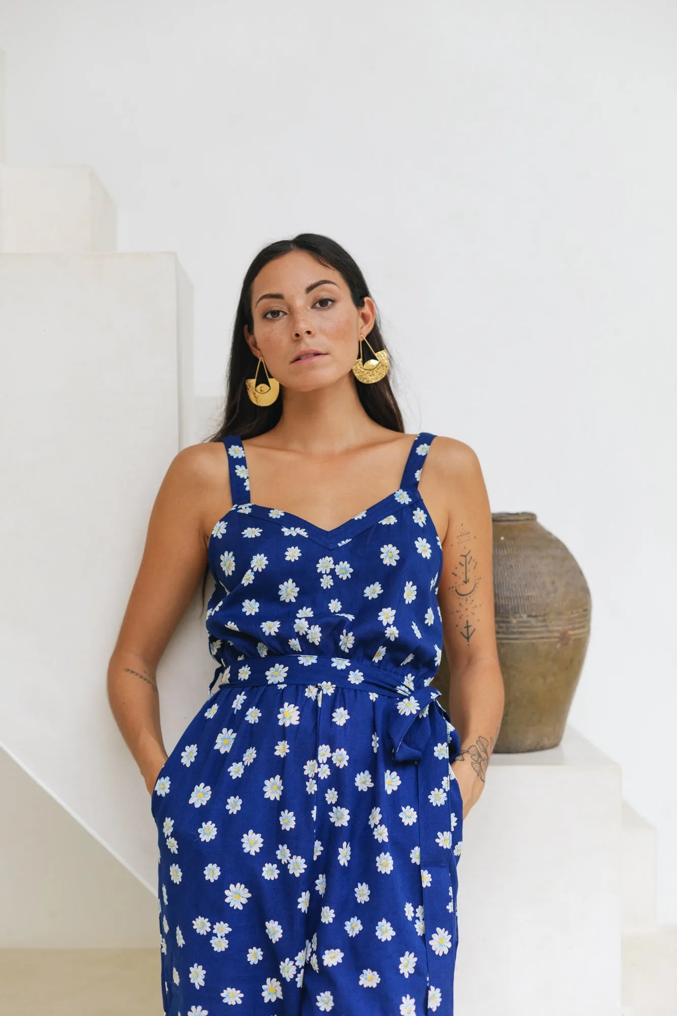 Blue Daisy Day Jumpsuit