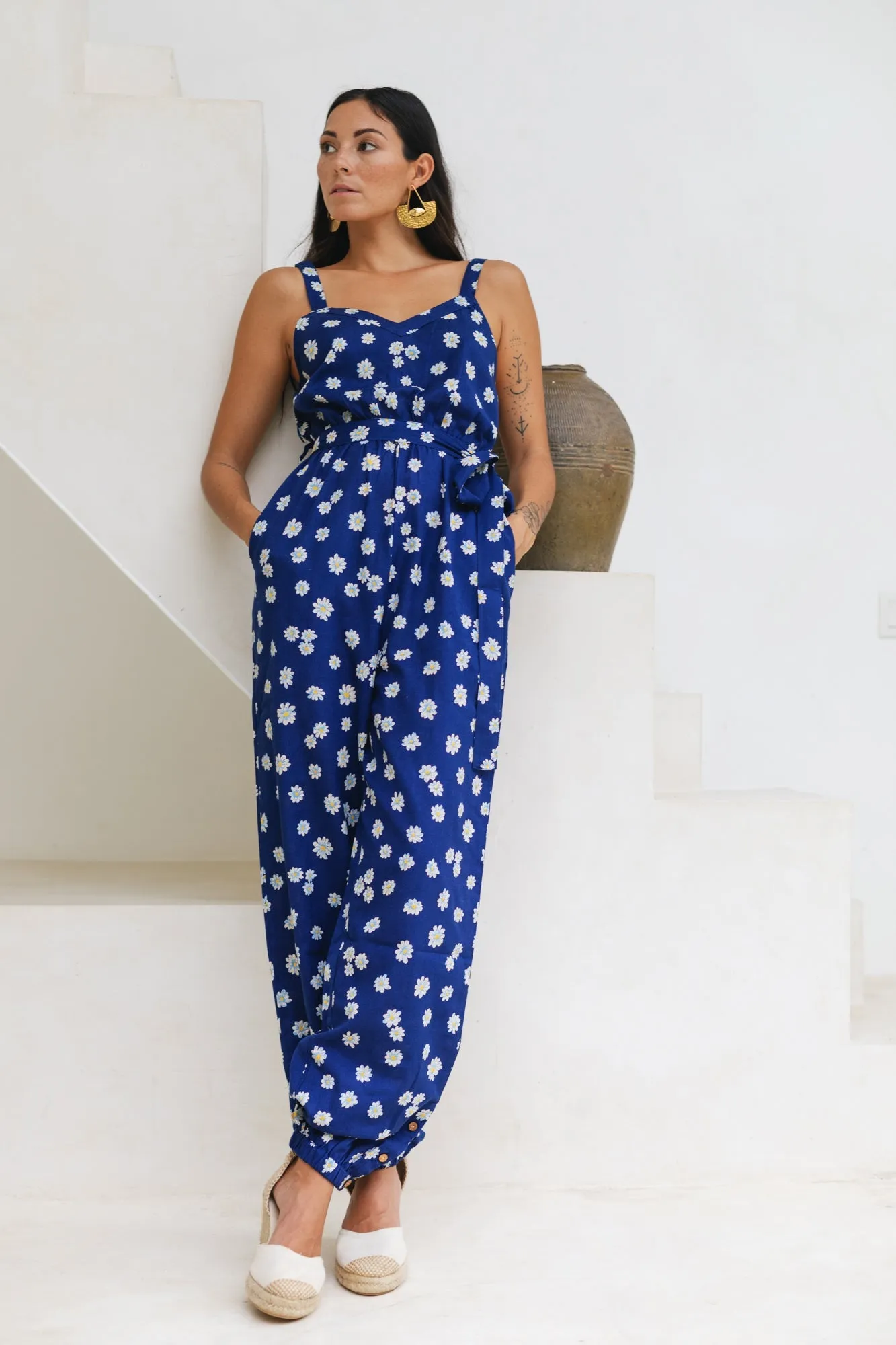 Blue Daisy Day Jumpsuit