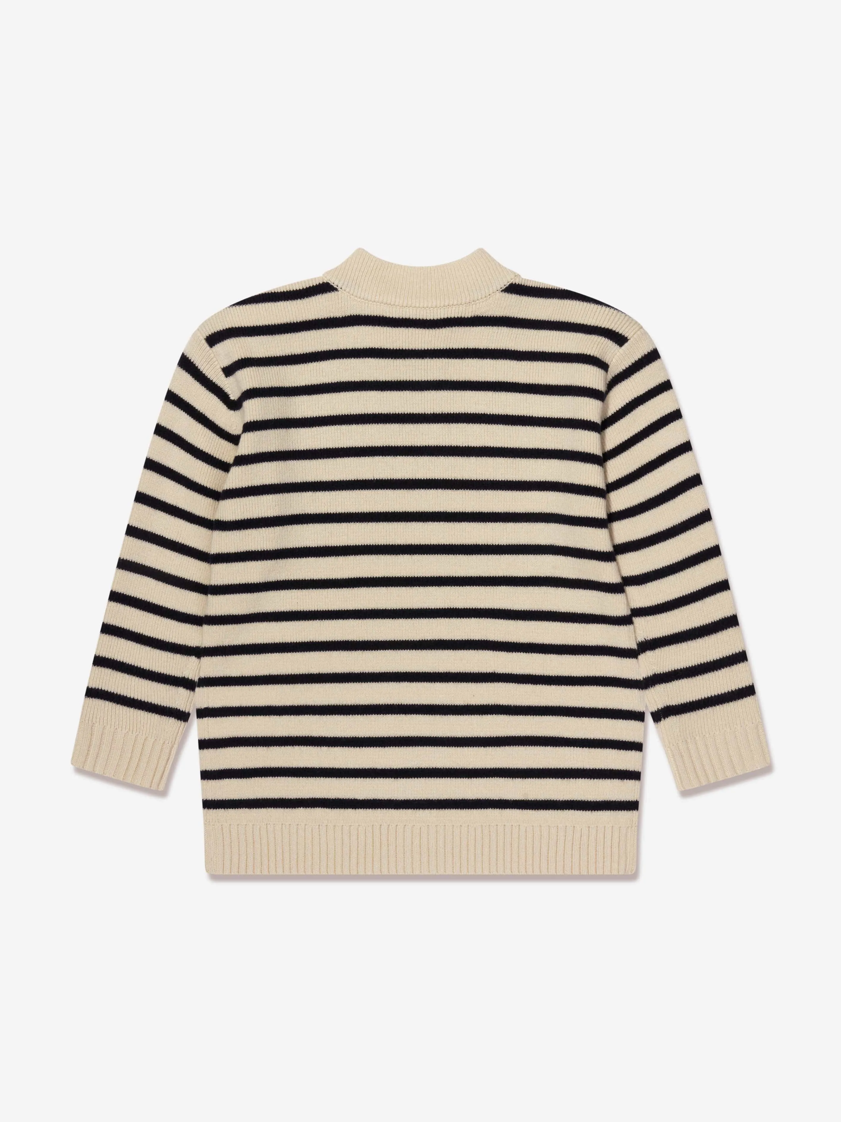 Bonpoint Boys Dantes Knitted Striped Jumper in Ivory