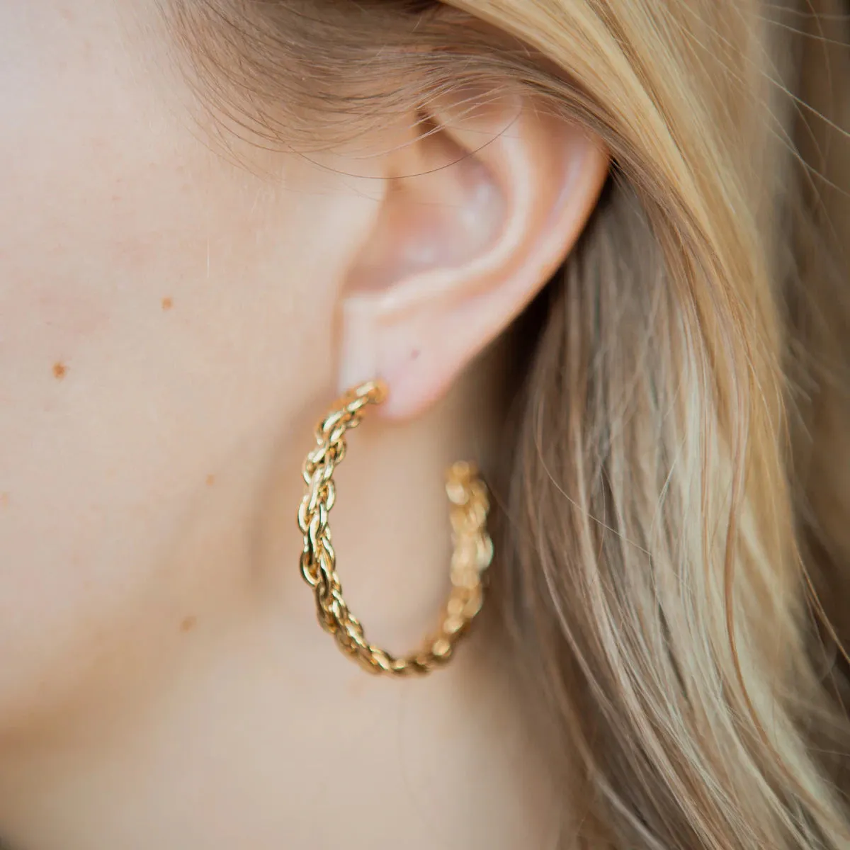 Braided Hoop Earrings by Lenny & Eva