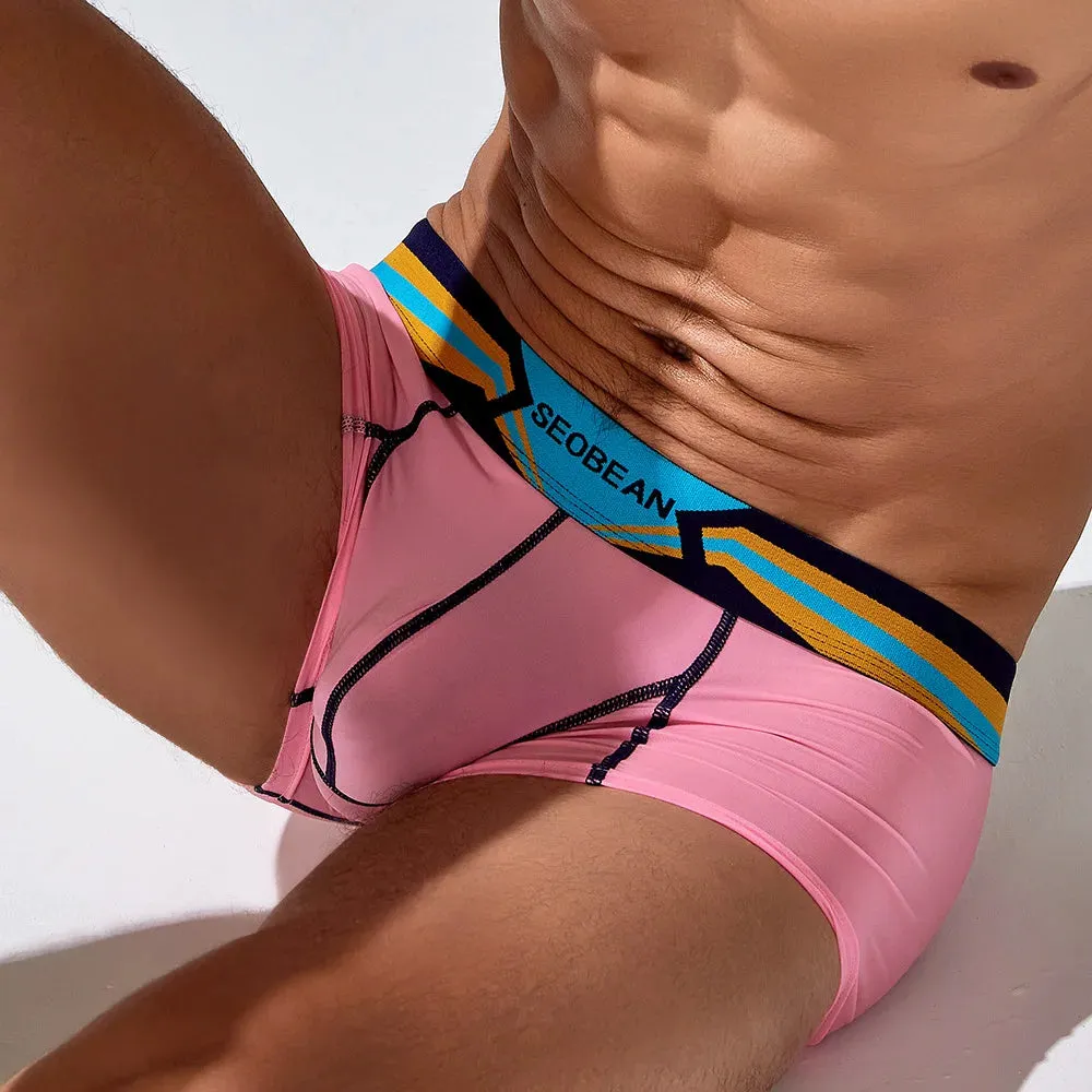 Breathable Patchwork Nylon Men's Boxer