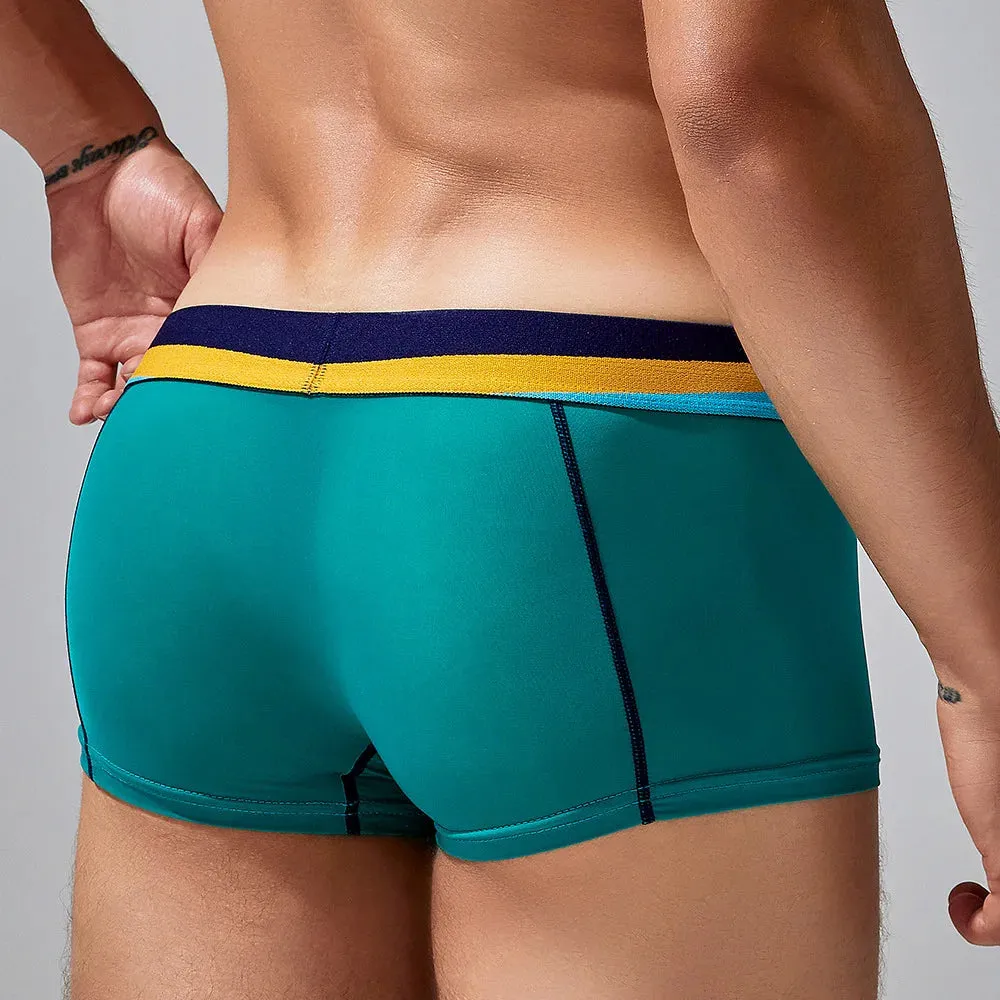 Breathable Patchwork Nylon Men's Boxer