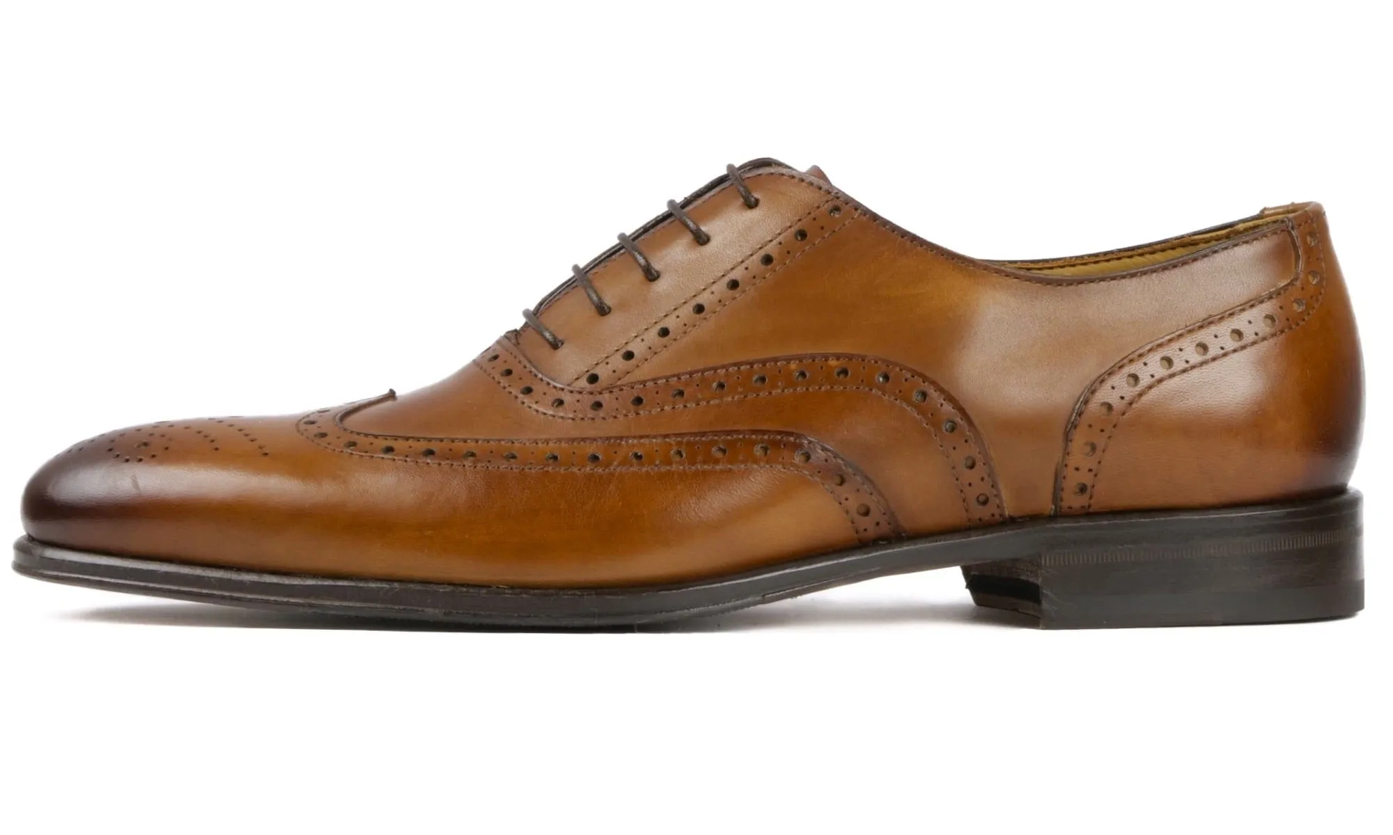 Cambridge Wingtip Oxford Brogue Light Tan