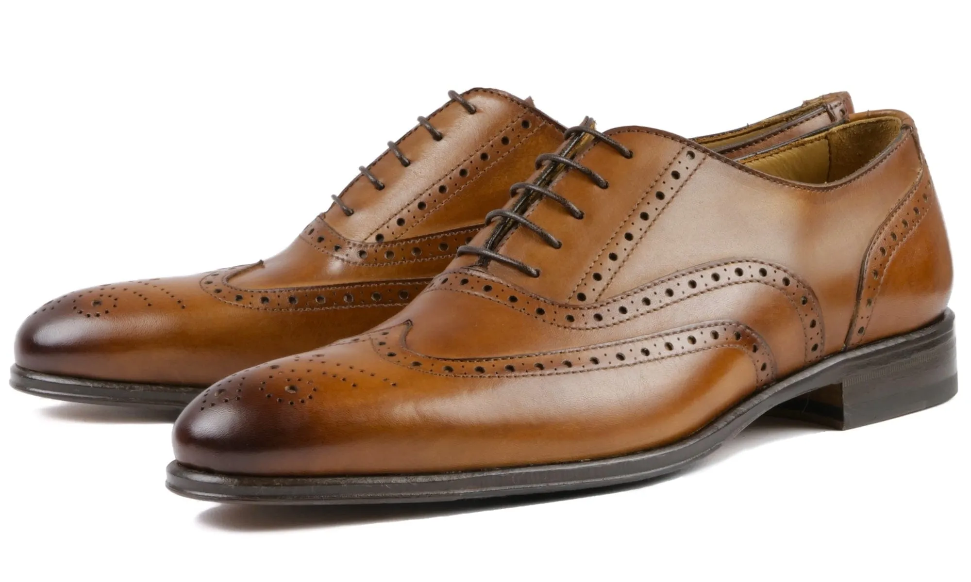 Cambridge Wingtip Oxford Brogue Light Tan