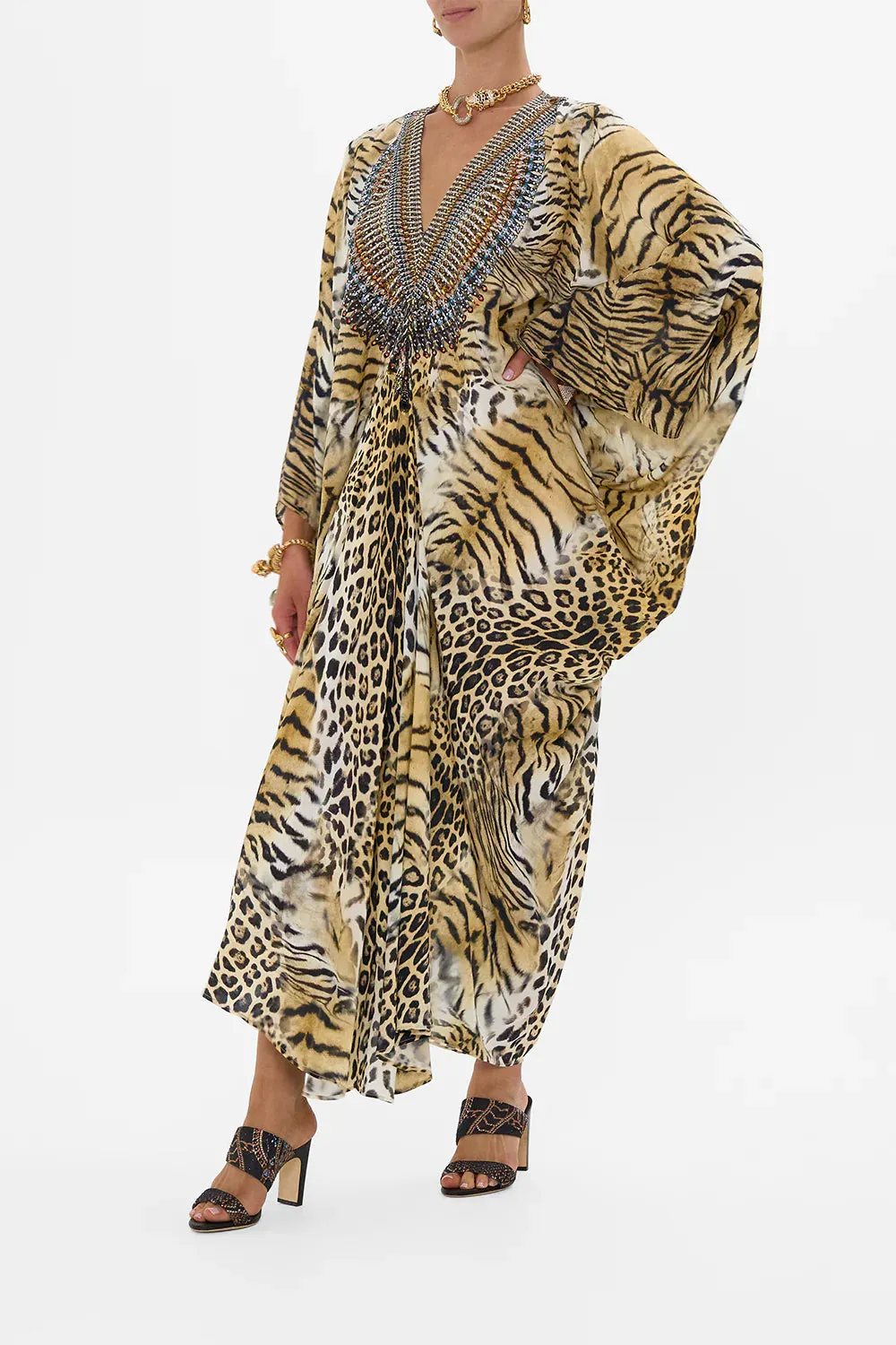 CAMILLA JAGUAR T SHAPE LONG KAFTAN