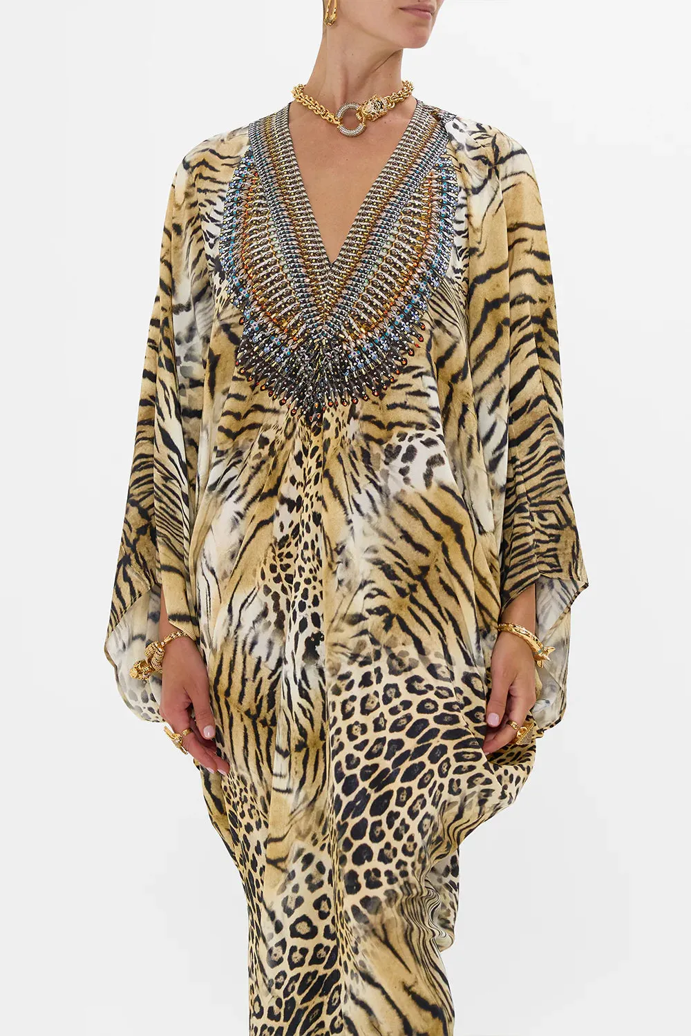 CAMILLA JAGUAR T SHAPE LONG KAFTAN