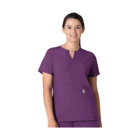 Carhartt Force Women's Notch Neck Tunic Scrub Top - Eggplant