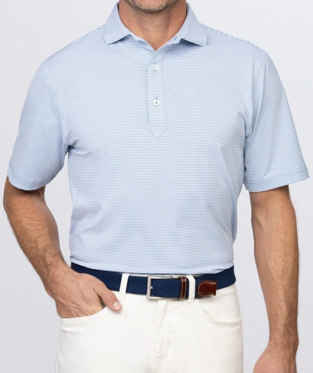 Carter Stripe Performance Polo