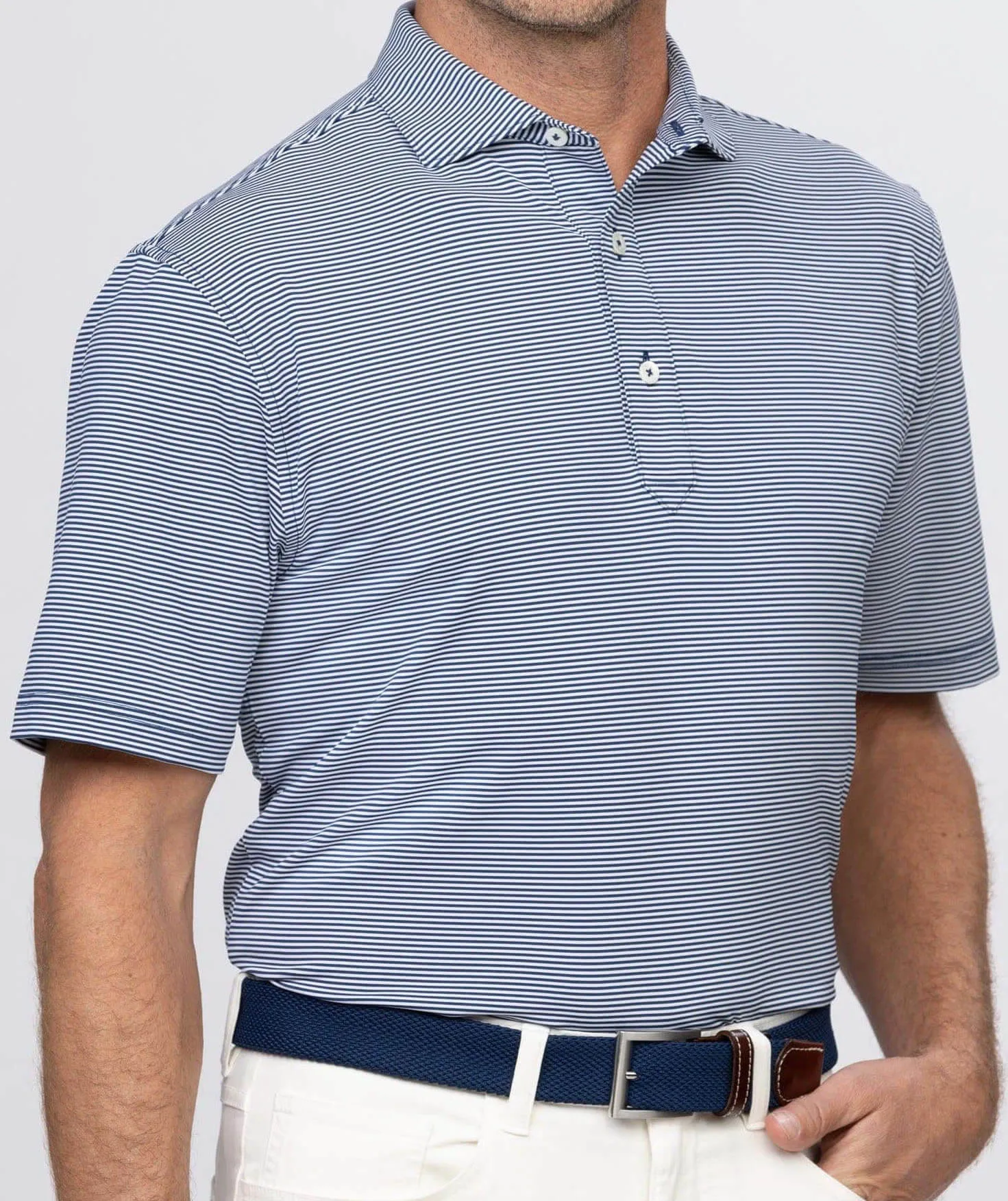 Carter Stripe Performance Polo