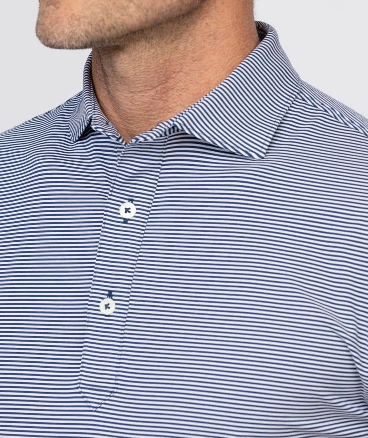 Carter Stripe Performance Polo