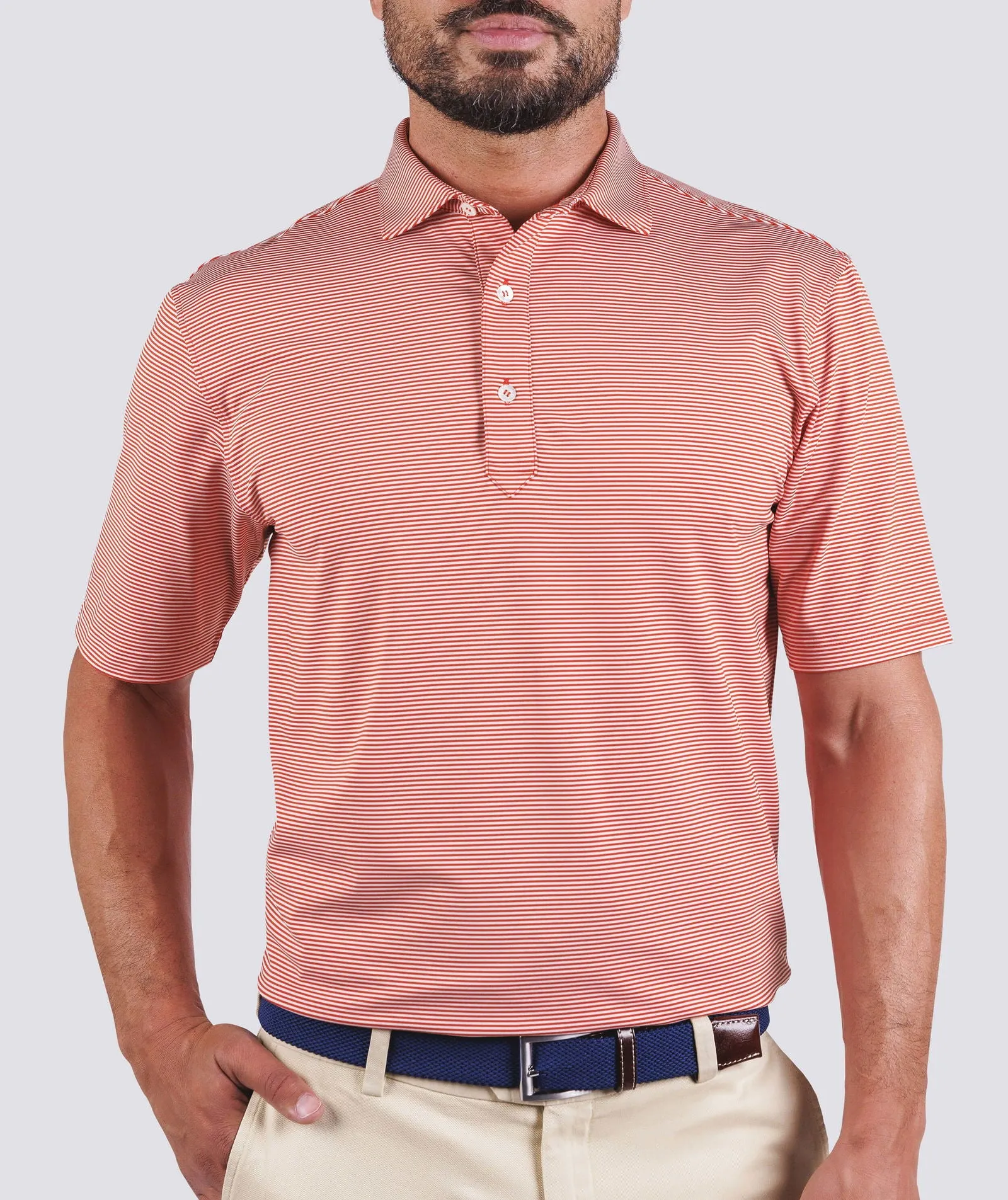 Carter Stripe Performance Polo