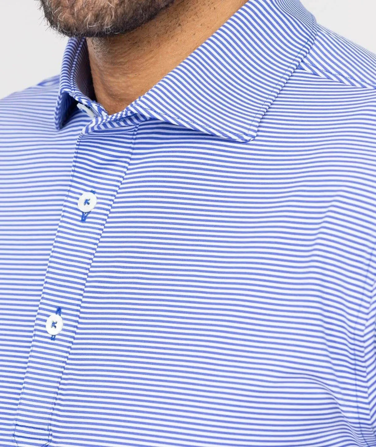 Carter Stripe Performance Polo