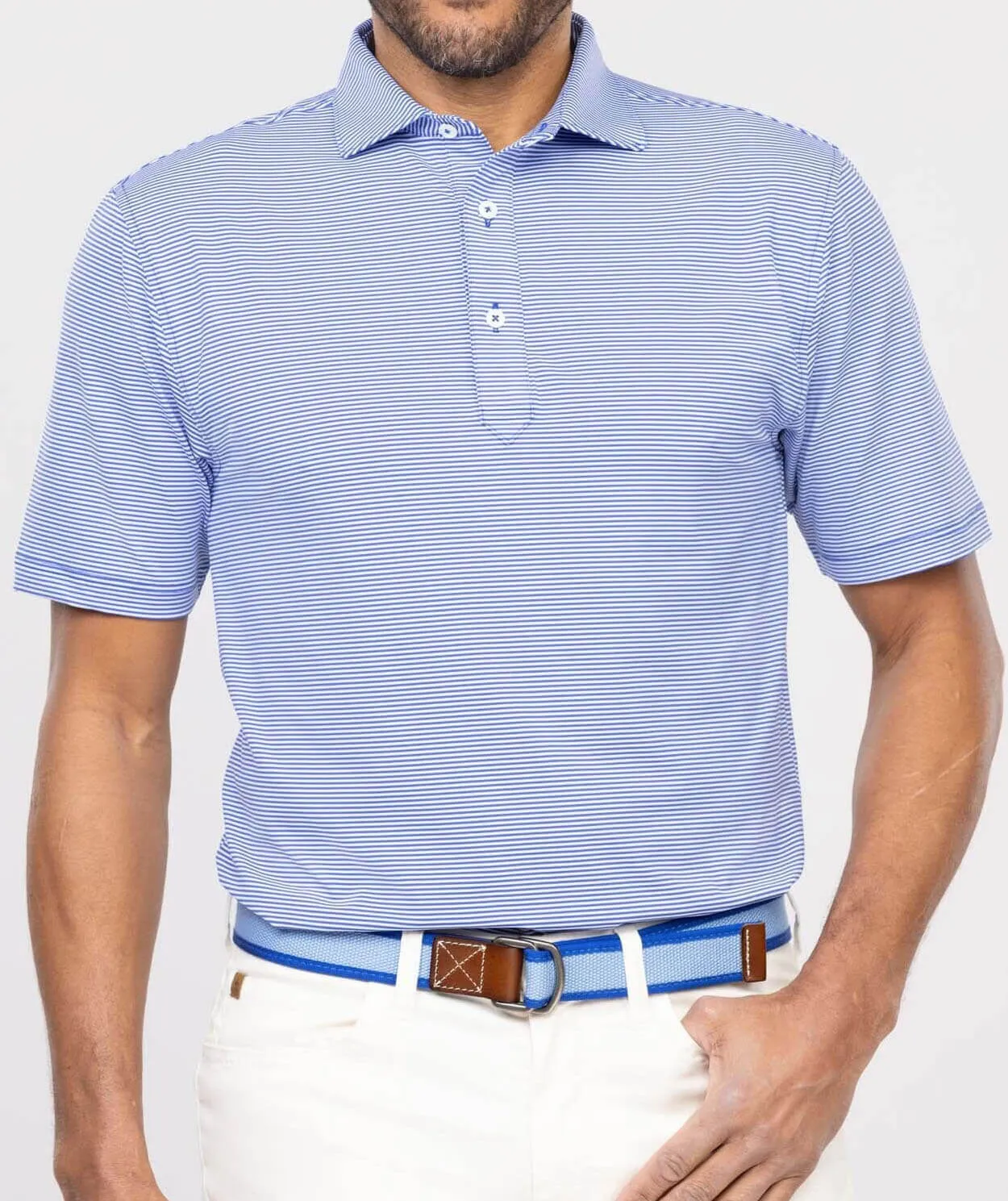 Carter Stripe Performance Polo