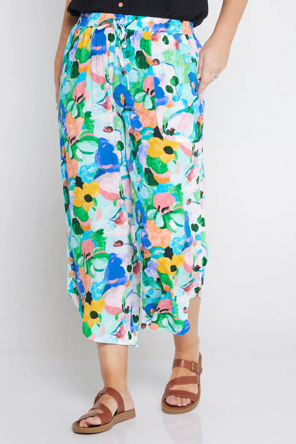 Cartia Pants - Bright Summer Floral