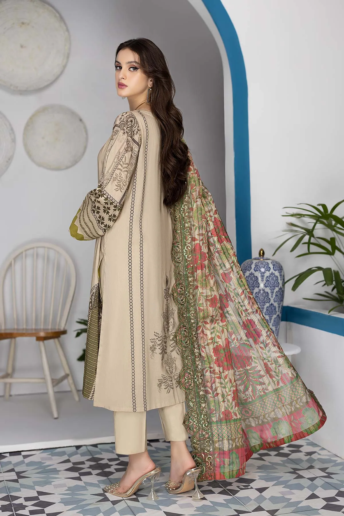 Charizma Print Melody Fall/Winter · Printed Marina Suit With Embroidered Dupatta – PEW22-04