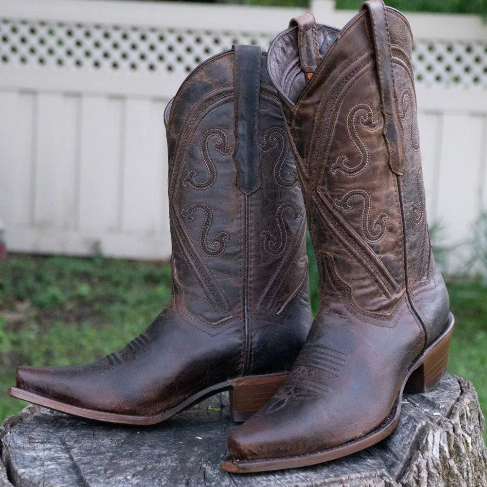 Cheyenne Cowgirl Boots | Women's Snipped Toe Leather Boots (M50041)