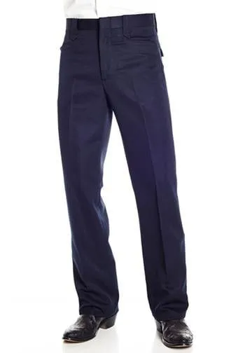 Circle S Mens Navy Polyester Solid Dress Ranch Pant Western 38