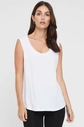 Classic Scoop Tank - White