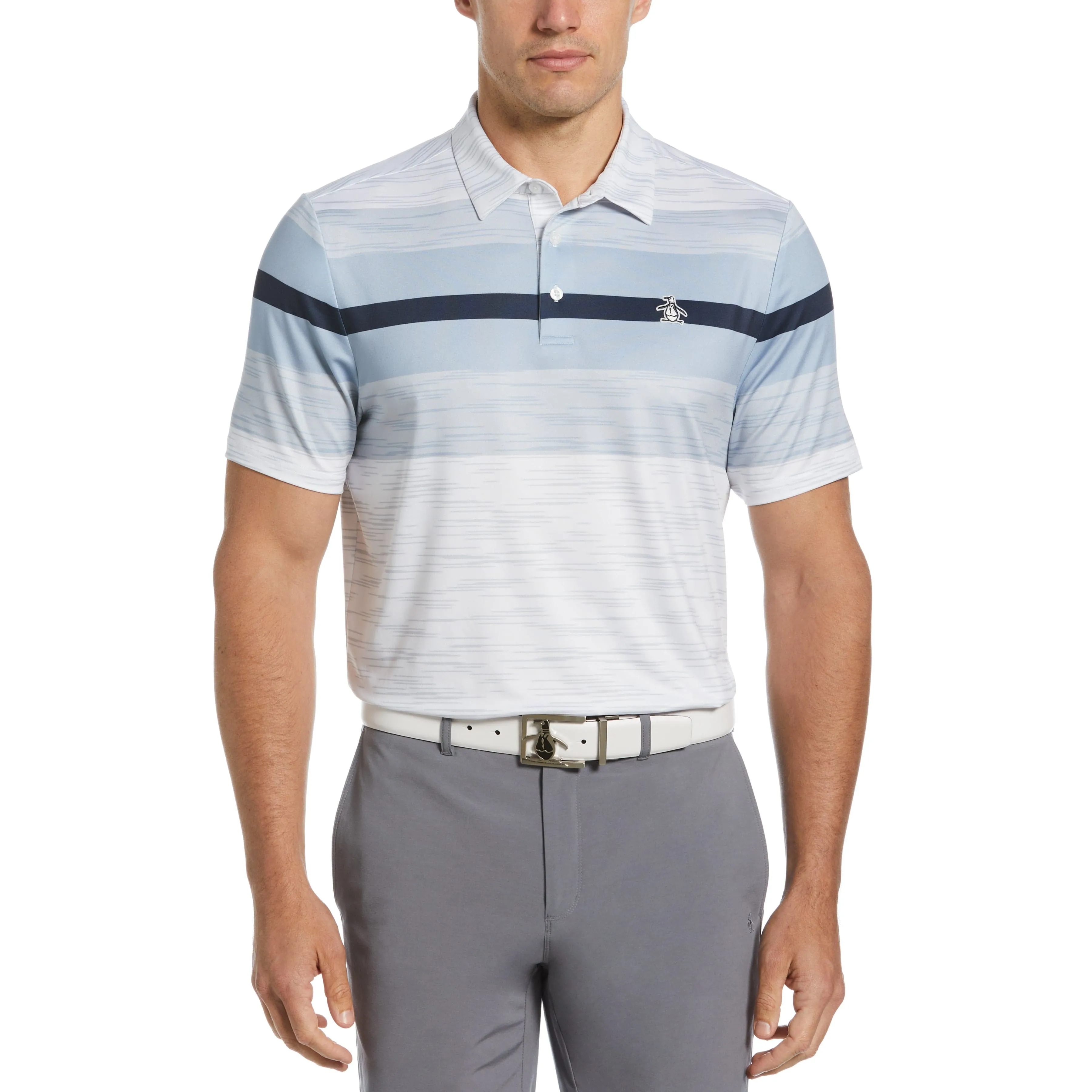 Color Block Engineered Marl Stripe Polo