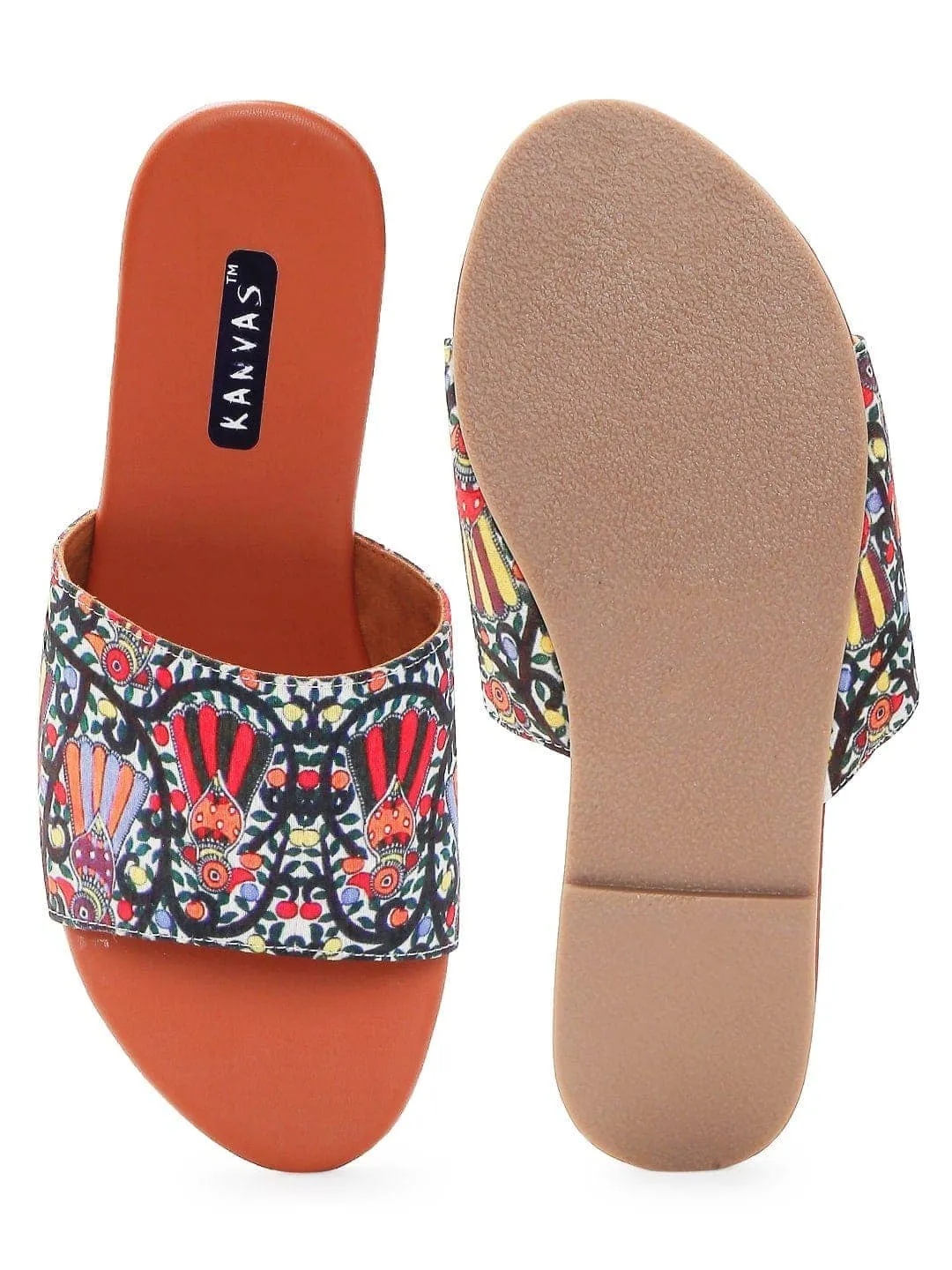 Colourful Madhubani Art Printed Sliders