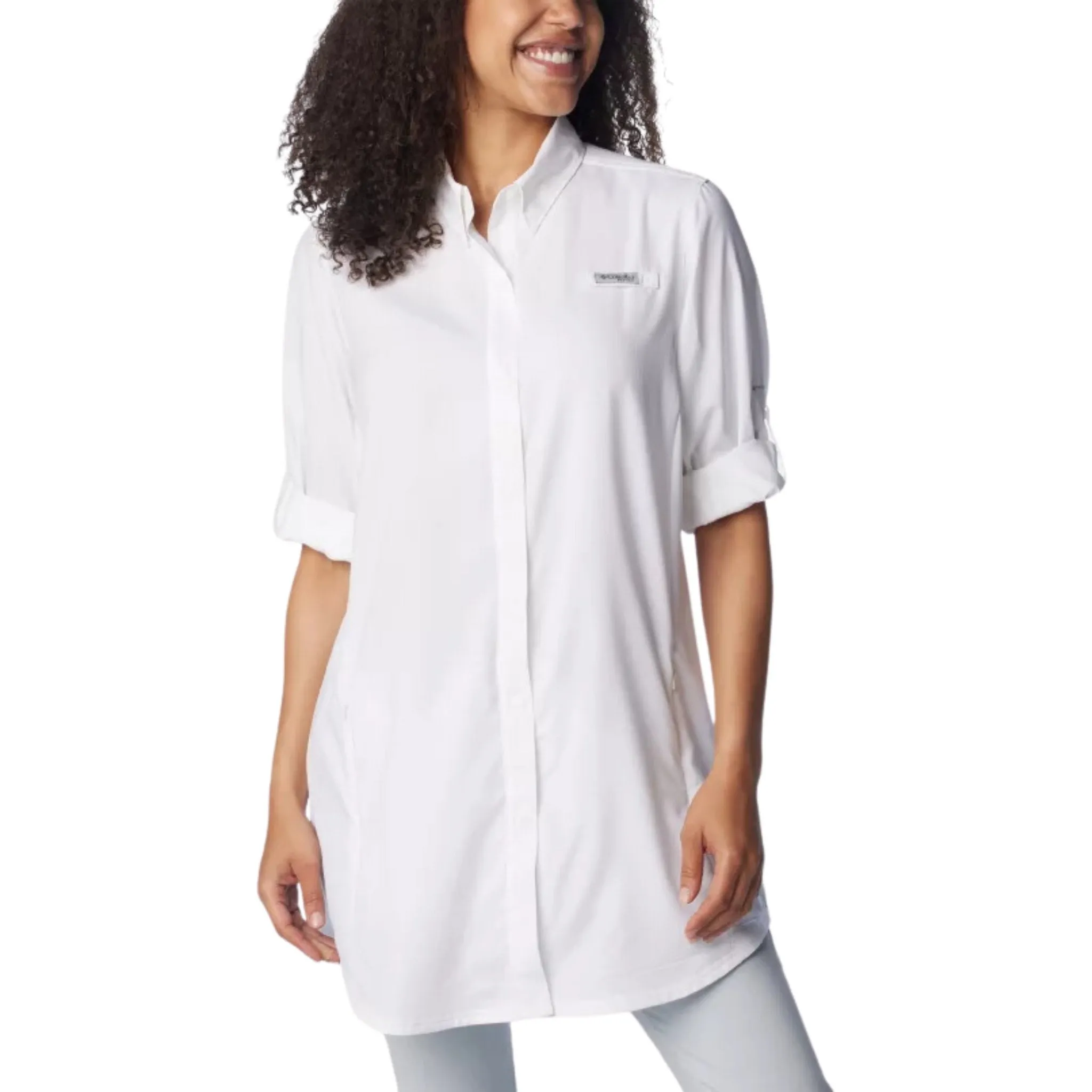 Columbia Women's PFG Tamiami Long Sleeve Tunic - White - ONLINE STORE CREDIT/EXCHANGE ONLY