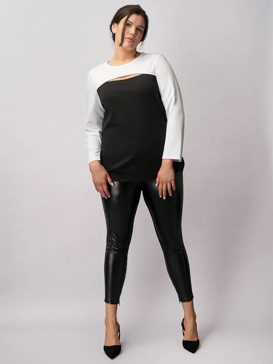 CoolROSE™ Luxe Knit Color Blocked Tunic