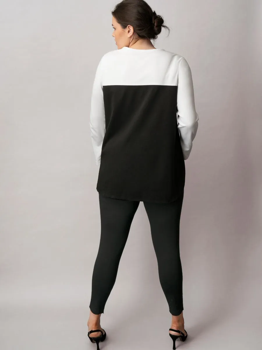 CoolROSE™ Luxe Knit Color Blocked Tunic