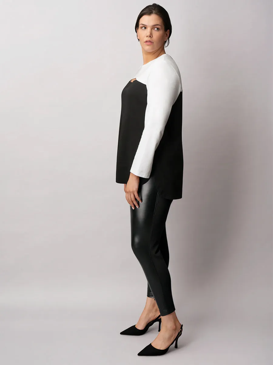 CoolROSE™ Luxe Knit Color Blocked Tunic