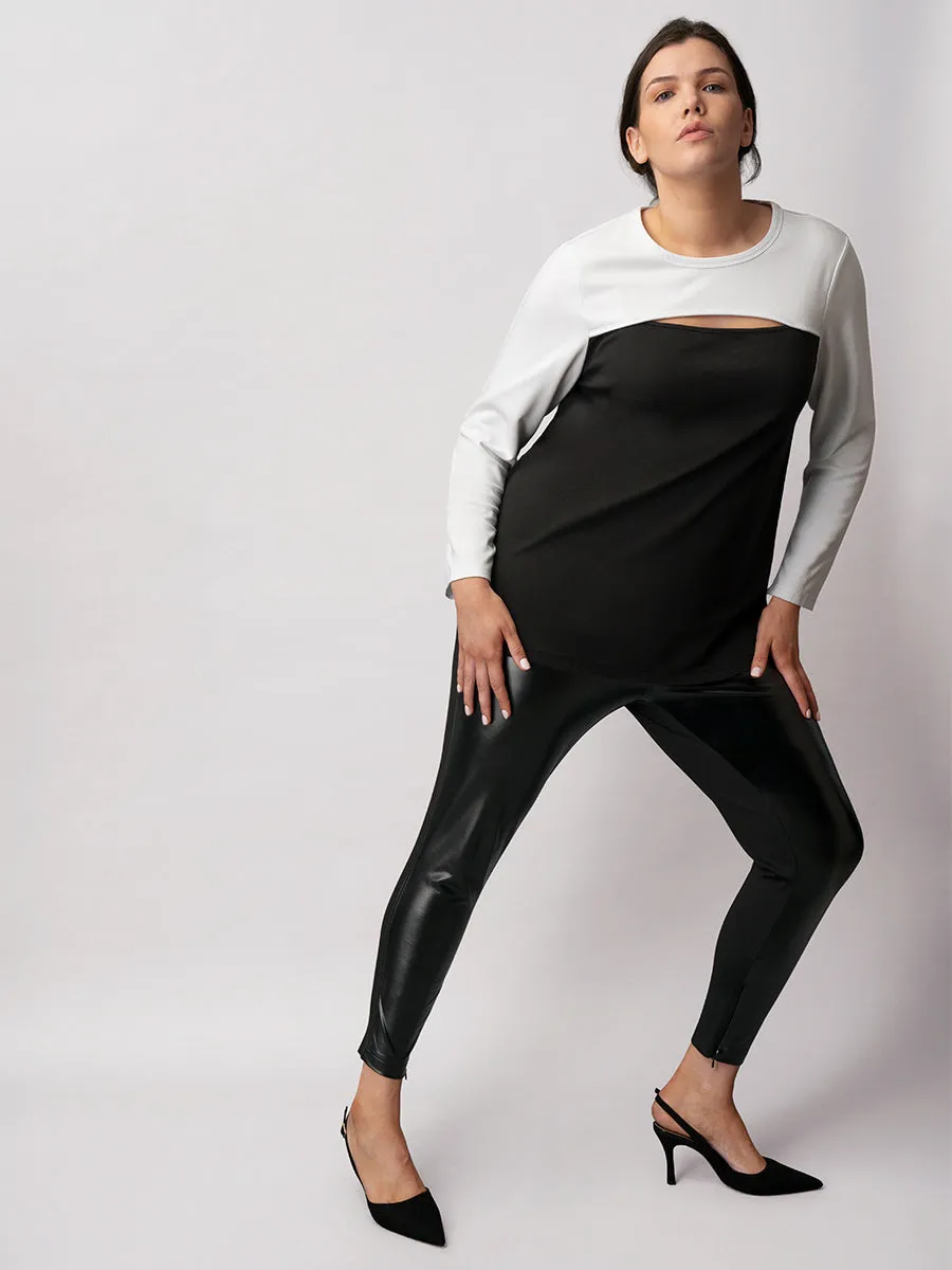 CoolROSE™ Luxe Knit Color Blocked Tunic