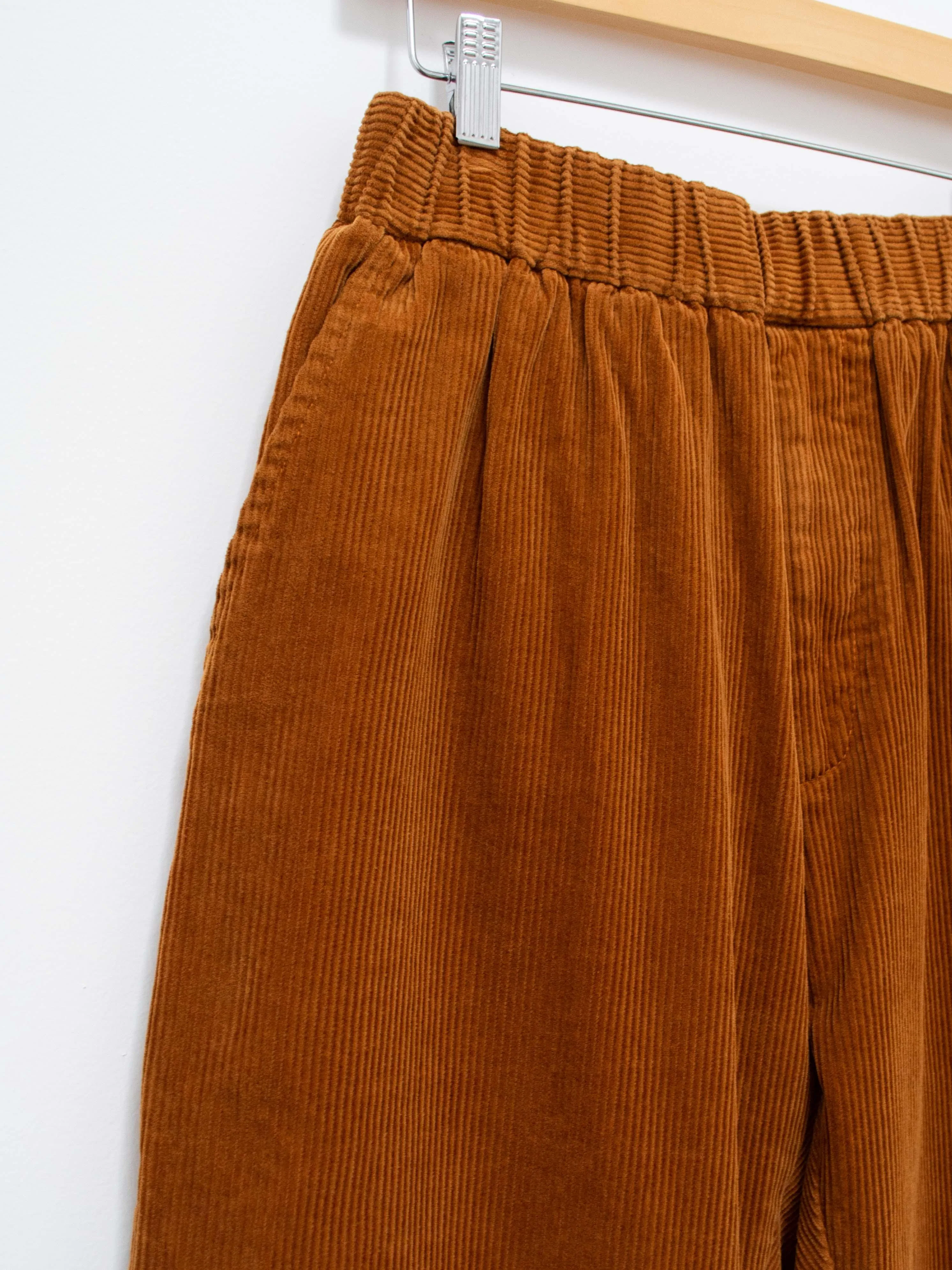 Corduroy Easy Pants - Brown Gold